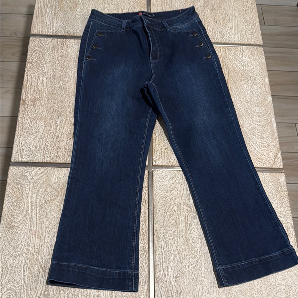 Lucky Brand Blue Flare Wide Leg Denim